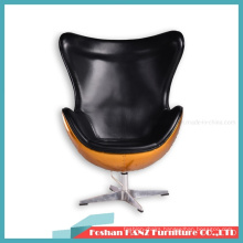 Aviator Golden Aluminum Vintage Look Leather Retro Design Egg Adjustable Swivel Leisure Chairs